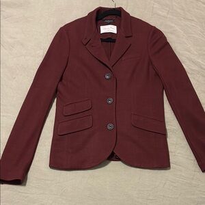 Rag & Bone Burgundy Blazer- Supreme Japanese Knit Wool